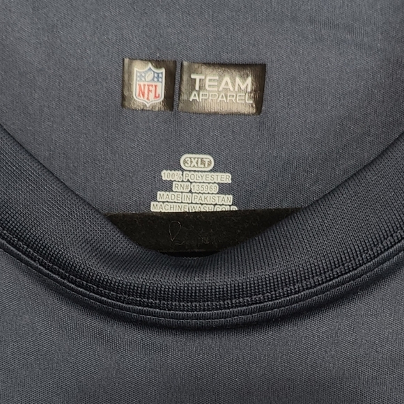 New England Patriots Men's Navy Big & Tall T-Shirt - Size 3XLT - Picture 3 of 5